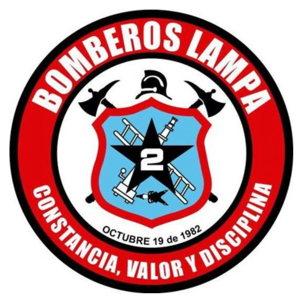 Logo de Bomberos de Quinta Normal, convenio de grabado de patentes